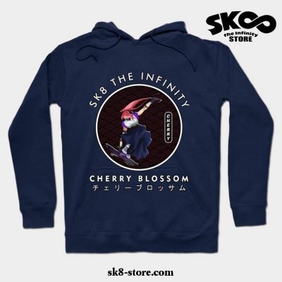 Cherry Blossom Hoodie Navy Blue / S