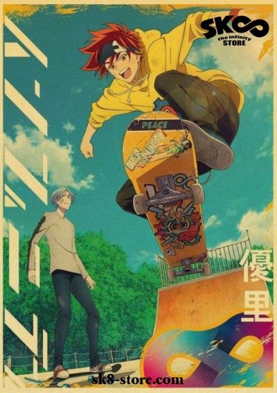 Funny Reki & Langa Sk8 The Infinity Kraft Paper Poster