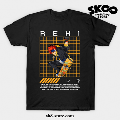 Reki Line Rect T-Shirt Black / S