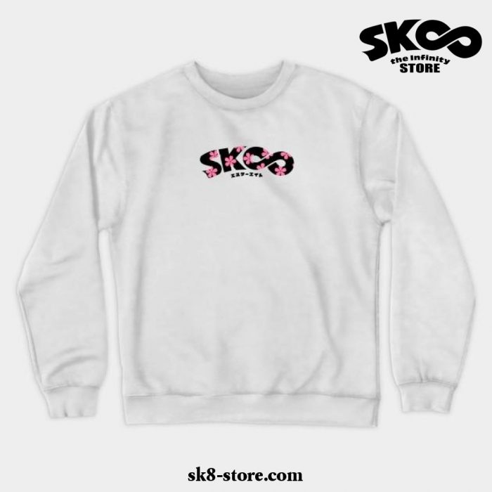 Sk8 The Infinity. Flower Logocrewneck Sweatshirt White / S