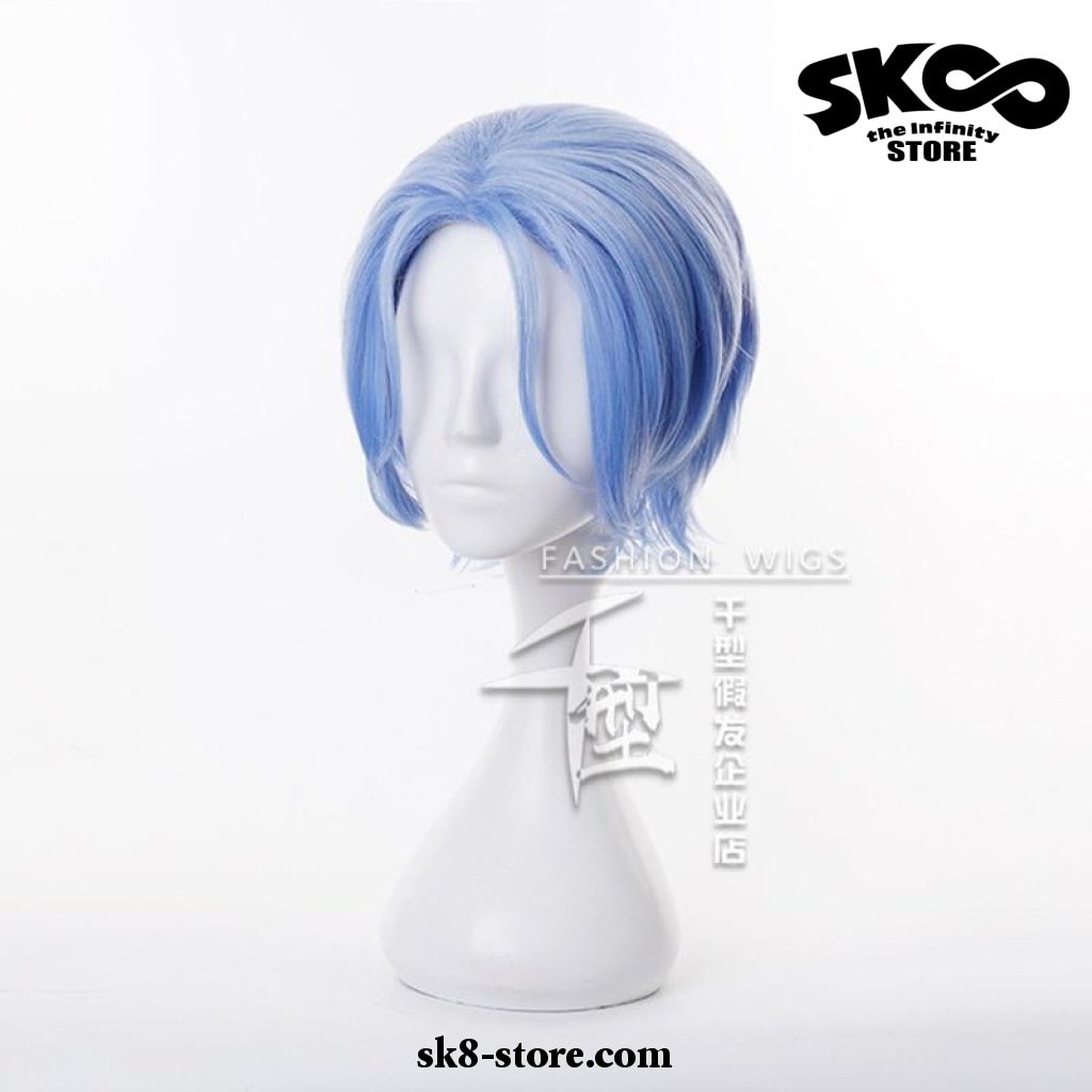RUIMING Langa Wig , Anime SK8 Infinity Cosplay Wig Short Blue Hair for  Halloween Party, 1 Count (Pack of 1)