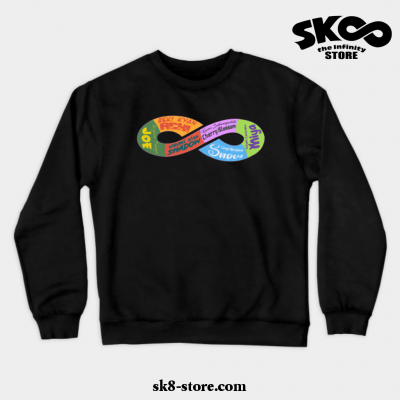 Sk8 The Infinity Main Squad Crewneck Sweatshirt Black / S