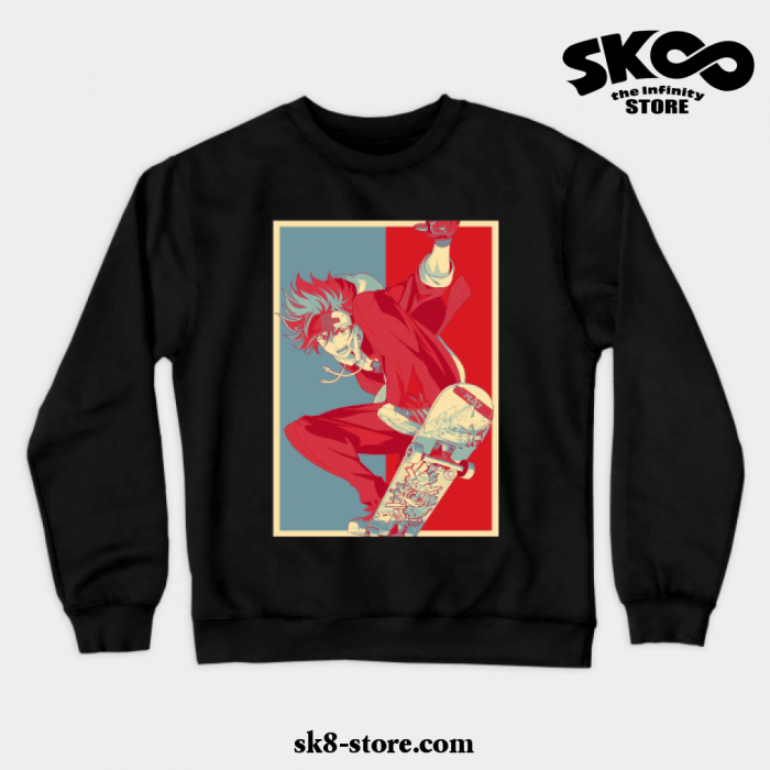 Sk8 The Infinity Reki Kyan Hope Style Crewneck Sweatshirt Black / S