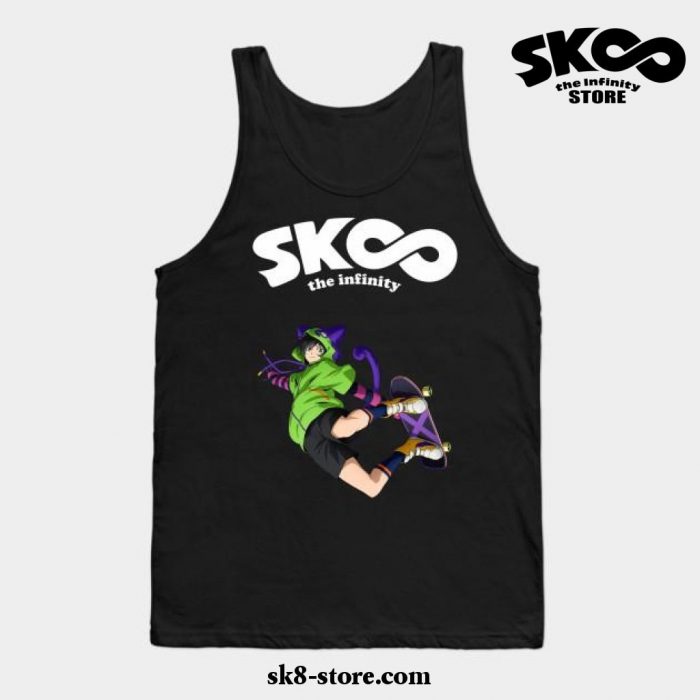 Sk8 The Infinity Skateboard Tank Top Black / S