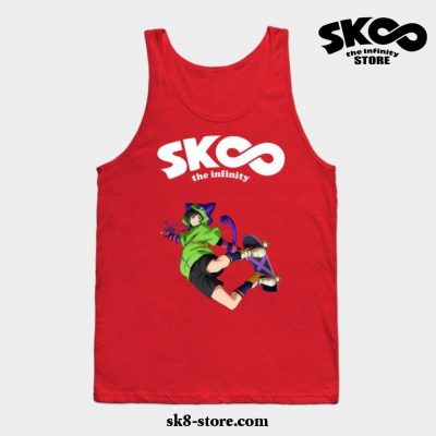Sk8 The Infinity Skateboard Tank Top Red / S