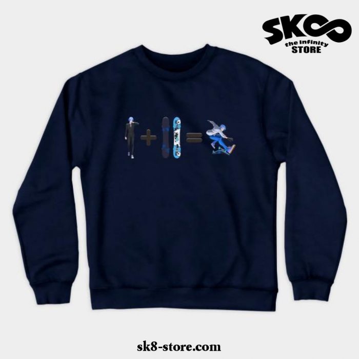 Snow Vertical Crewneck Sweatshirt Navy Blue / S