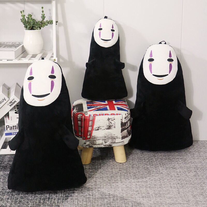 40 60cm Funny Spirited Away Faceless Man No Face Plush Toys No Face Ghost Kaonashi Stuffed - SK8 the Infinity Store