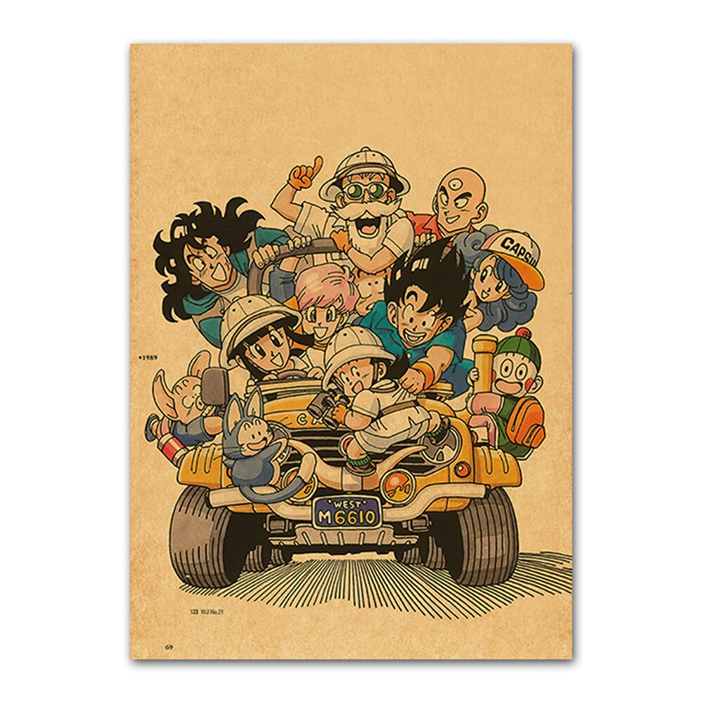 New Anime Vintage Dragon Ball Kraft Poster