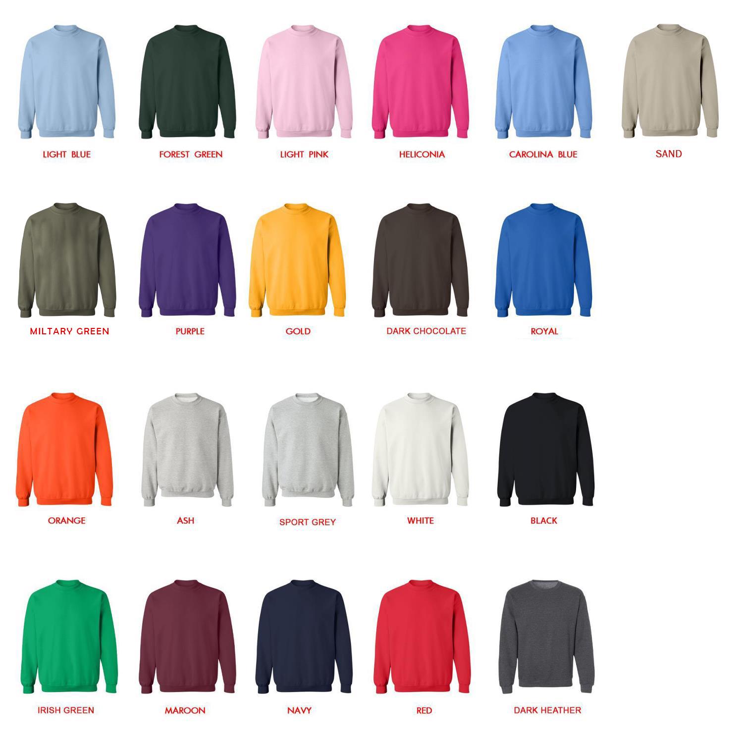 sweatshirt color chart - SK8 the Infinity Store