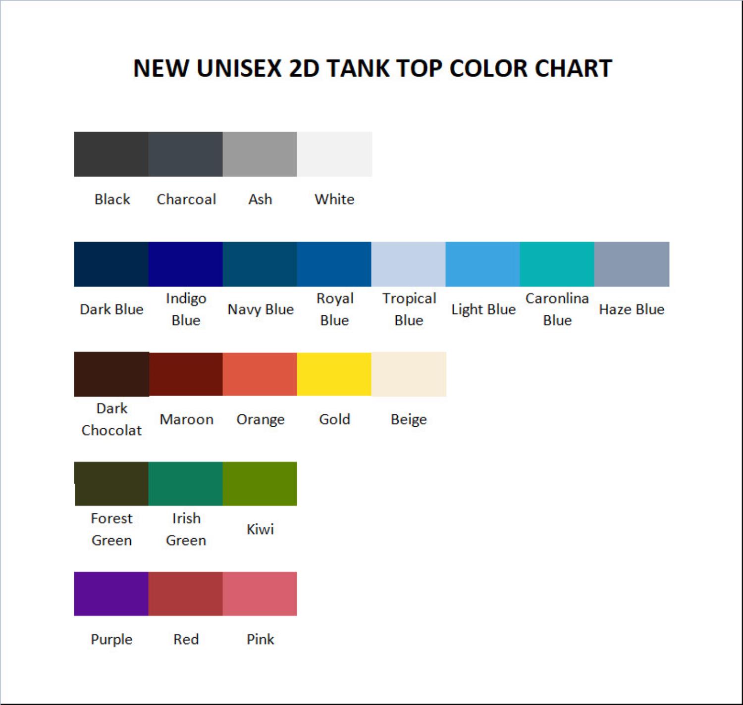 tank top color chart - SK8 the Infinity Store